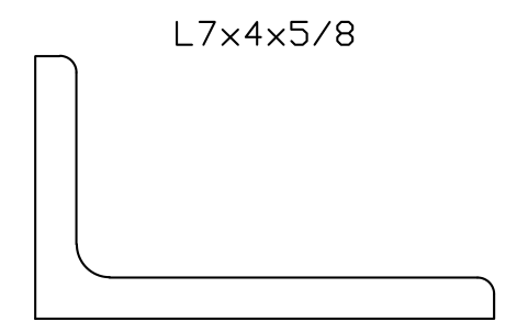 Vorschau des Symbols L7x4x5/8, Block AISC_L7X4X5_8