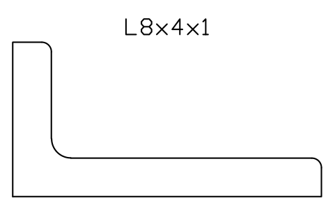Vorschau des Symbols L8x4x1, Block AISC_L8X4X1