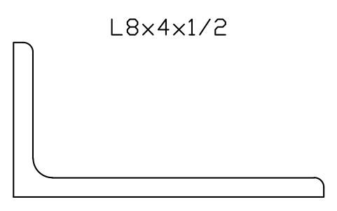 Vorschau des Symbols L8x4x1/2, Block AISC_L8X4X1_2