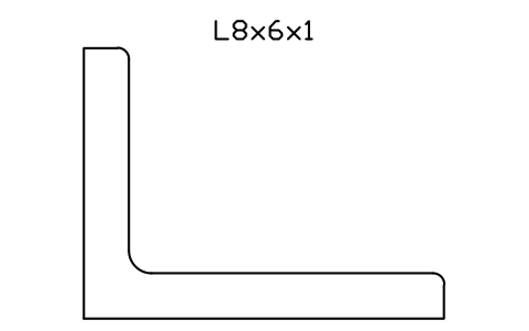 Vorschau des Symbols L8x6x1, Block AISC_L8X6X1