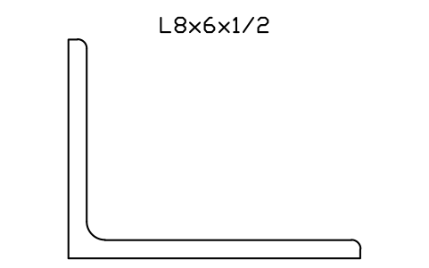 Vorschau des Symbols L8x6x1/2, Block AISC_L8X6X1_2
