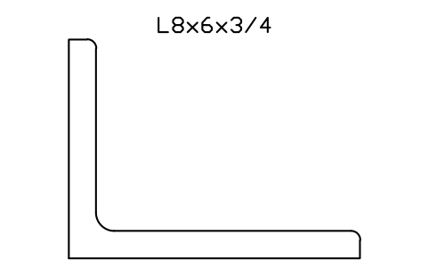 Vorschau des Symbols L8x6x3/4, Block AISC_L8X6X3_4