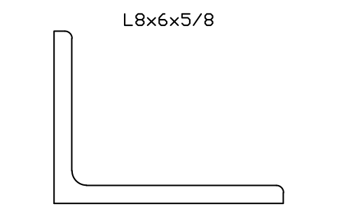 Vorschau des Symbols L8x6x5/8, Block AISC_L8X6X5_8