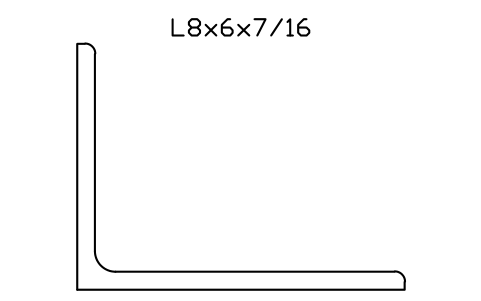 Vorschau des Symbols L8x6x7/16, Block AISC_L8X6X7_16