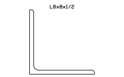 Vorschau des Symbols L8x8x1/2, Block AISC_L8X8X1_2