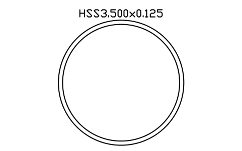 Anteprima del simbolo HSS3.500x0.125, blocco AISC_HSS3_500X0_125