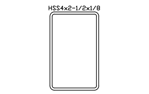 Anteprima del simbolo HSS4x2-1/2x1/8, blocco AISC_HSS4X2_1_2X1_8
