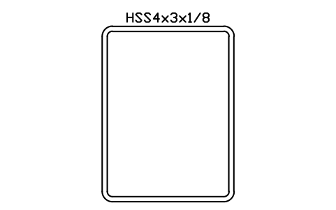 Anteprima del simbolo HSS4x3x1/8, blocco AISC_HSS4X3X1_8