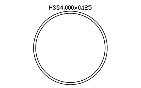 Anteprima del simbolo HSS4.000x0.125, blocco AISC_HSS4_000X0_125