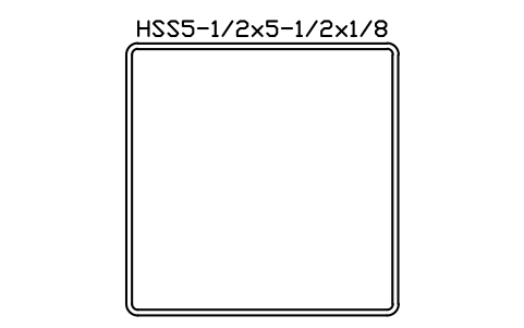 Anteprima del simbolo HSS5-1/2x5-1/2x1/8, blocco AISC_HSS5_1_2X5_1_2X1_8