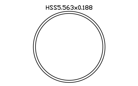 Anteprima del simbolo HSS5.563x0.188, blocco AISC_HSS5_563X0_188