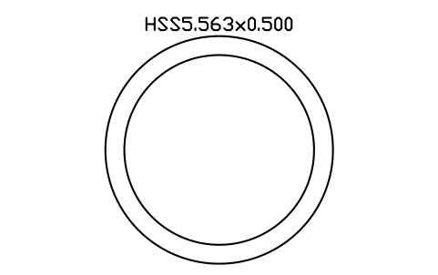 Anteprima del simbolo HSS5.563x0.500, blocco AISC_HSS5_563X0_500