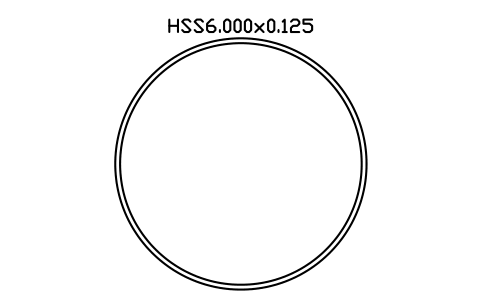 Anteprima del simbolo HSS6.000x0.125, blocco AISC_HSS6_000X0_125