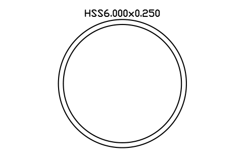 Anteprima del simbolo HSS6.000x0.250, blocco AISC_HSS6_000X0_250