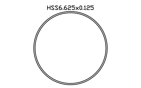 Anteprima del simbolo HSS6.625x0.125, blocco AISC_HSS6_625X0_125