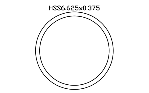 Anteprima del simbolo HSS6.625x0.375, blocco AISC_HSS6_625X0_375