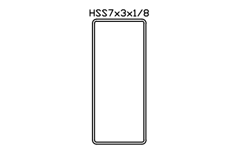 Anteprima del simbolo HSS7x3x1/8, blocco AISC_HSS7X3X1_8