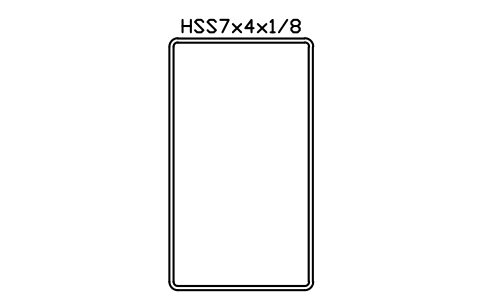 Anteprima del simbolo HSS7x4x1/8, blocco AISC_HSS7X4X1_8