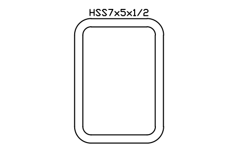 Anteprima del simbolo HSS7x5x1/2, blocco AISC_HSS7X5X1_2