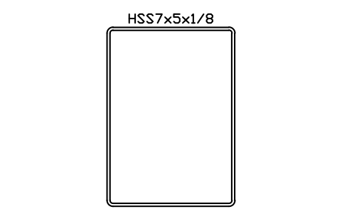 Anteprima del simbolo HSS7x5x1/8, blocco AISC_HSS7X5X1_8