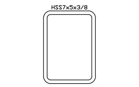 Anteprima del simbolo HSS7x5x3/8, blocco AISC_HSS7X5X3_8