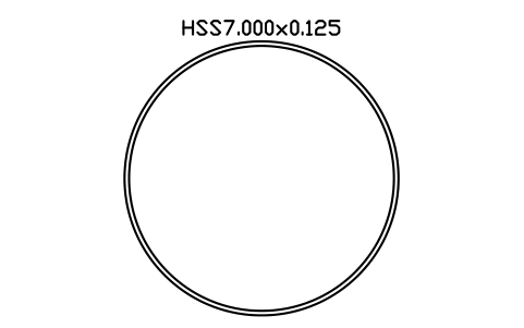 Anteprima del simbolo HSS7.000x0.125, blocco AISC_HSS7_000X0_125