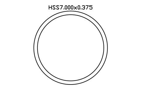 Anteprima del simbolo HSS7.000x0.375, blocco AISC_HSS7_000X0_375