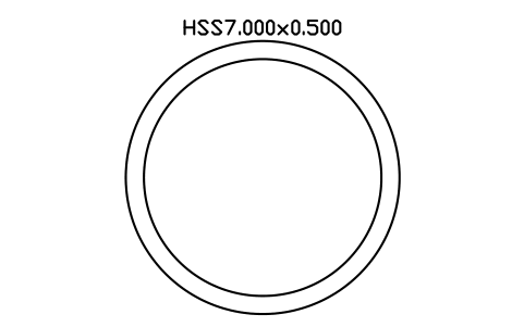 Anteprima del simbolo HSS7.000x0.500, blocco AISC_HSS7_000X0_500
