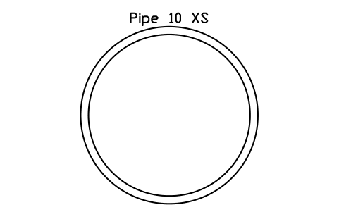 Anteprima del simbolo Pipe 10 XS, blocco AISC_Pipe10XS