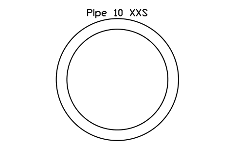 Anteprima del simbolo Pipe 10 XXS, blocco AISC_Pipe10XXS