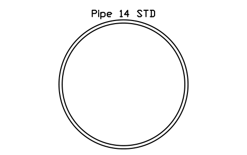 Anteprima del simbolo Pipe 14 STD, blocco AISC_Pipe14STD