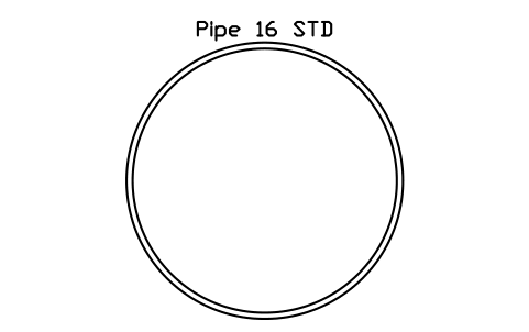 Anteprima del simbolo Pipe 16 STD, blocco AISC_Pipe16STD