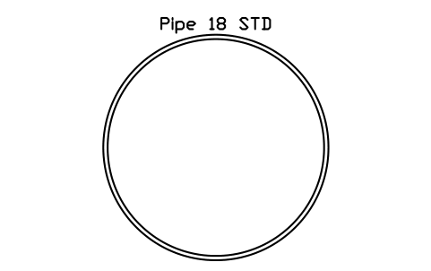 Anteprima del simbolo Pipe 18 STD, blocco AISC_Pipe18STD