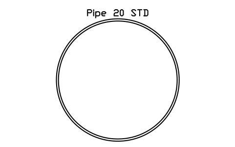 Anteprima del simbolo Pipe 20 STD, blocco AISC_Pipe20STD