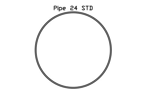 Anteprima del simbolo Pipe 24 STD, blocco AISC_Pipe24STD