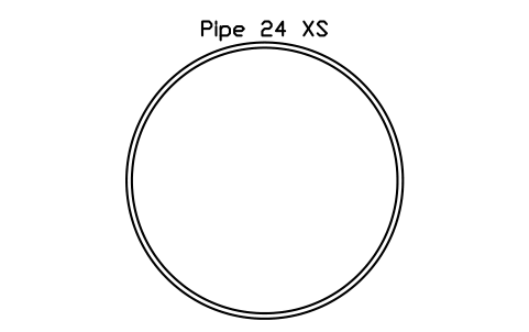 Anteprima del simbolo Pipe 24 XS, blocco AISC_Pipe24XS
