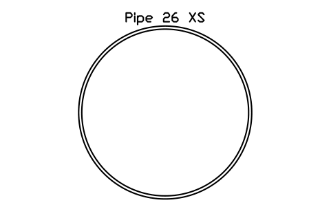 Anteprima del simbolo Pipe 26 XS, blocco AISC_Pipe26XS
