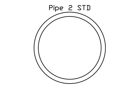 Anteprima del simbolo Pipe 2 STD, blocco AISC_Pipe2STD