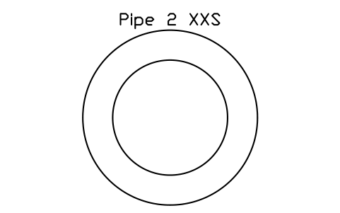 Anteprima del simbolo Pipe 2 XXS, blocco AISC_Pipe2XXS