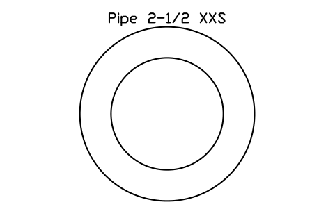 Anteprima del simbolo Pipe 2-1/2 XXS, blocco AISC_Pipe2_1_2XXS