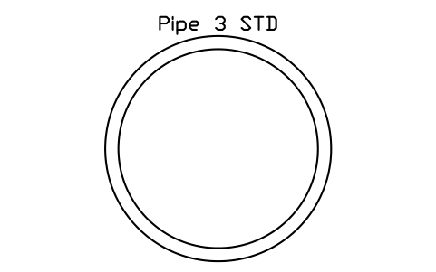 Anteprima del simbolo Pipe 3 STD, blocco AISC_Pipe3STD