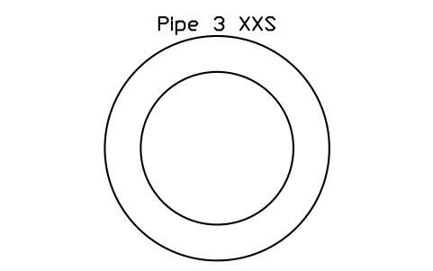 Anteprima del simbolo Pipe 3 XXS, blocco AISC_Pipe3XXS