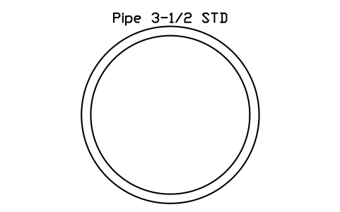 Anteprima del simbolo Pipe 3-1/2 STD, blocco AISC_Pipe3_1_2STD