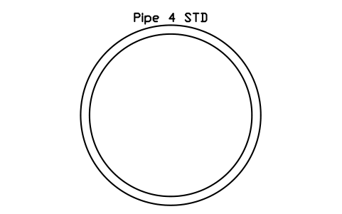 Anteprima del simbolo Pipe 4 STD, blocco AISC_Pipe4STD