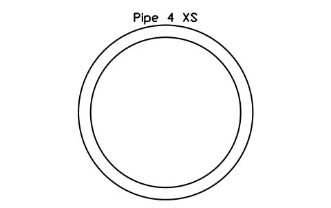 Anteprima del simbolo Pipe 4 XS, blocco AISC_Pipe4XS