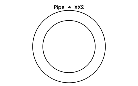 Anteprima del simbolo Pipe 4 XXS, blocco AISC_Pipe4XXS