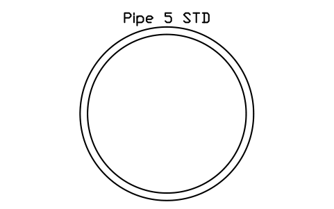 Anteprima del simbolo Pipe 5 STD, blocco AISC_Pipe5STD