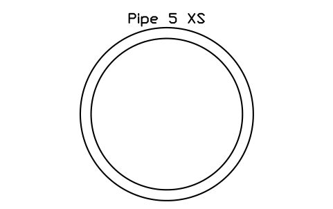 Anteprima del simbolo Pipe 5 XS, blocco AISC_Pipe5XS
