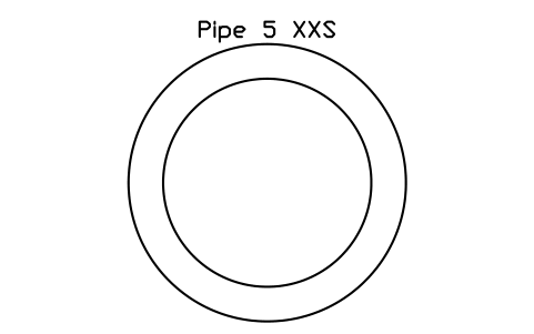 Anteprima del simbolo Pipe 5 XXS, blocco AISC_Pipe5XXS