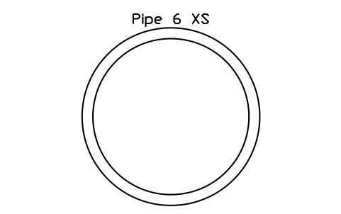 Anteprima del simbolo Pipe 6 XS, blocco AISC_Pipe6XS
